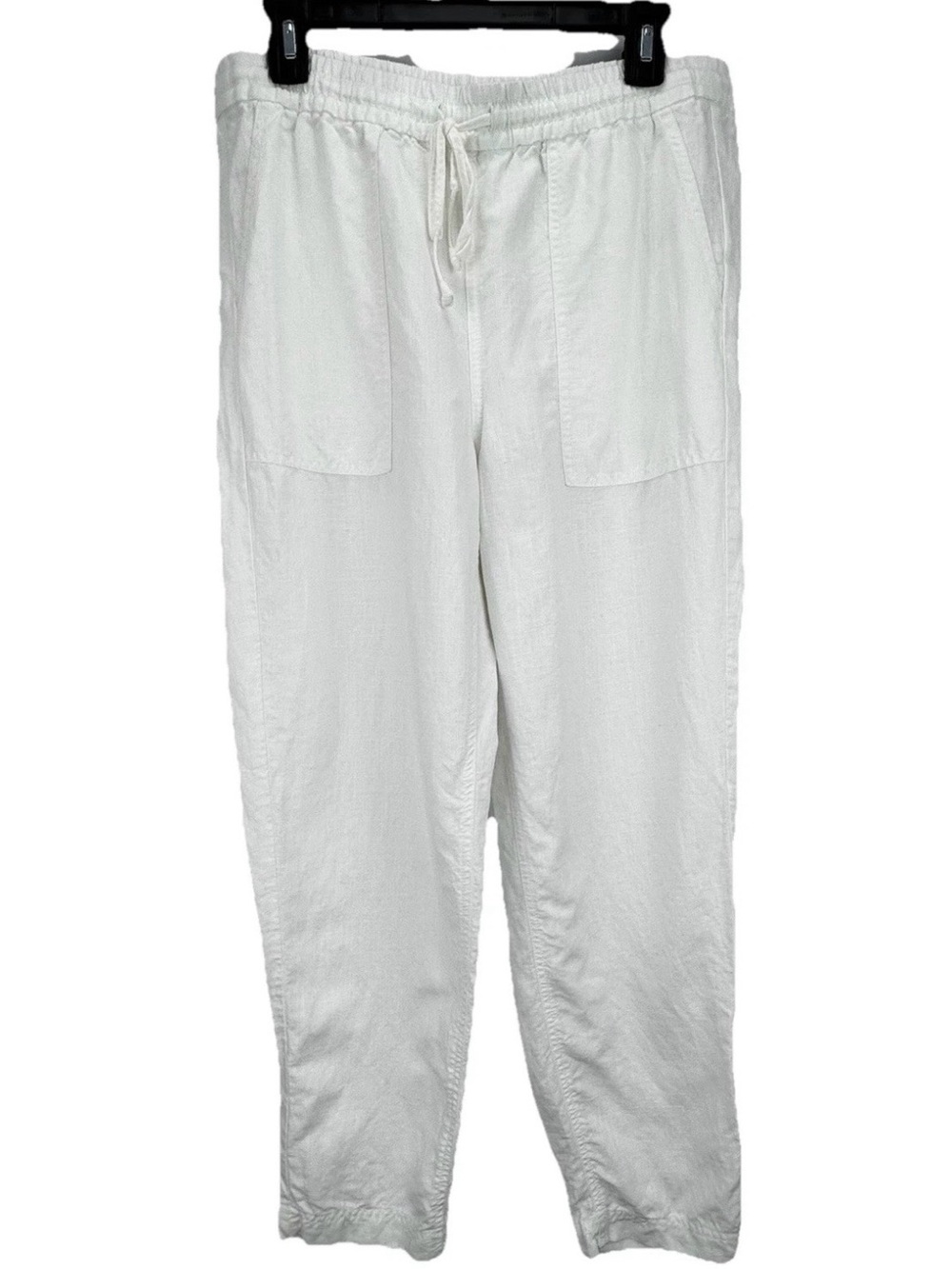 J. Crew White Linen-Blend Drawstring Joggers